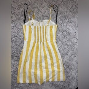 Forever 21 Short summer dress Yellow and White, Size S, Worn Once